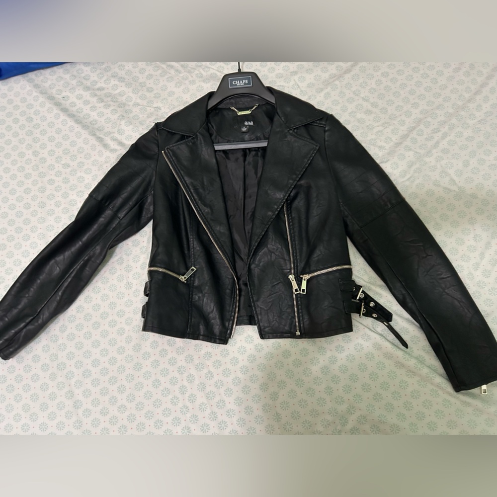a.n.a Black Faux Leather Jacket
